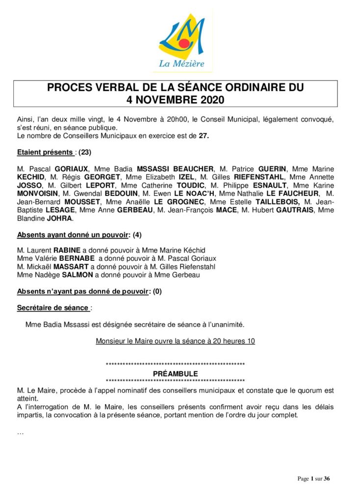 Découvrez Les Derniers Pv Des Conseils Municpaux Ensemble